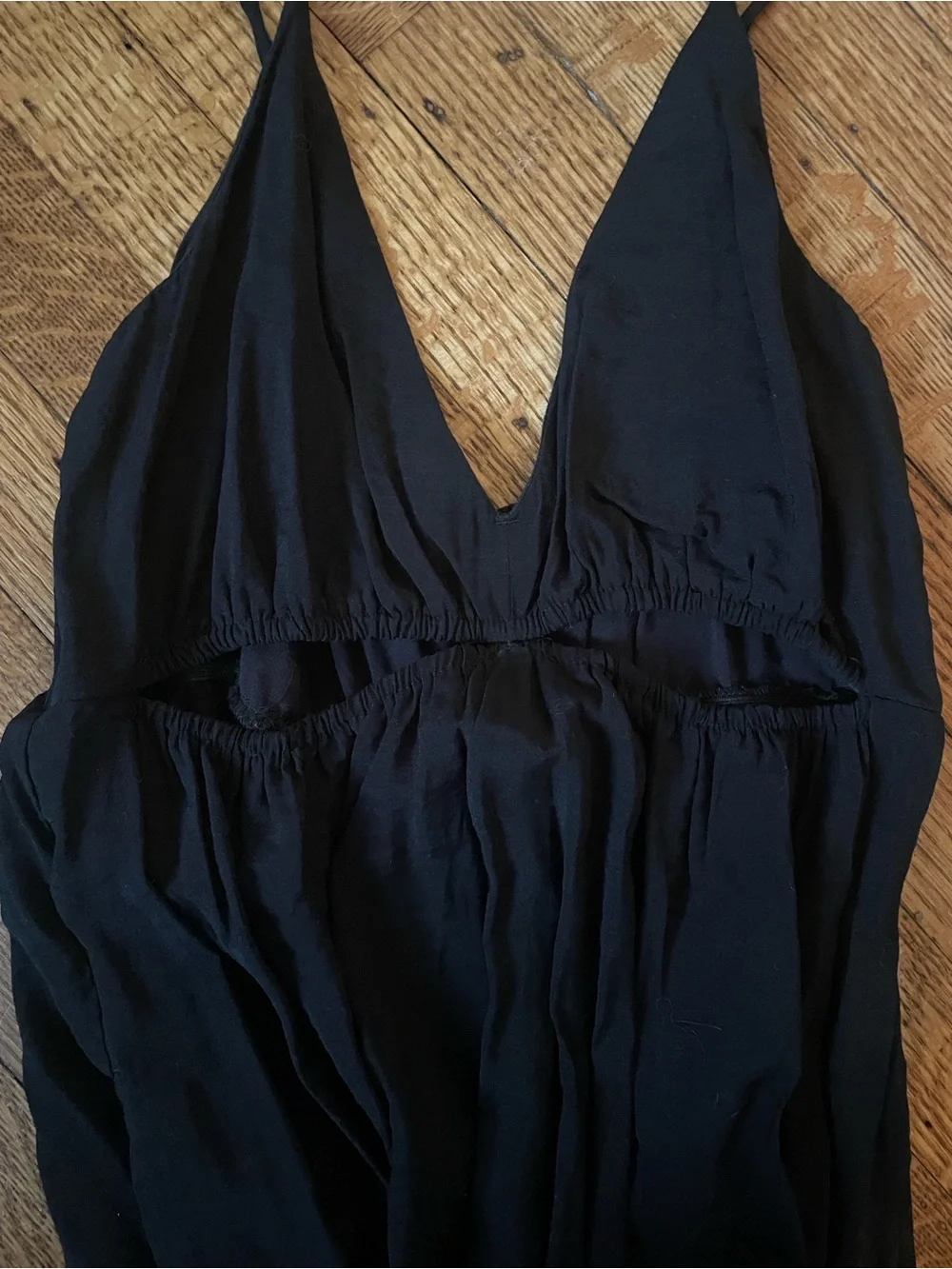Abercrombie & Fitch Black Maxi Dress with Cut Out detail